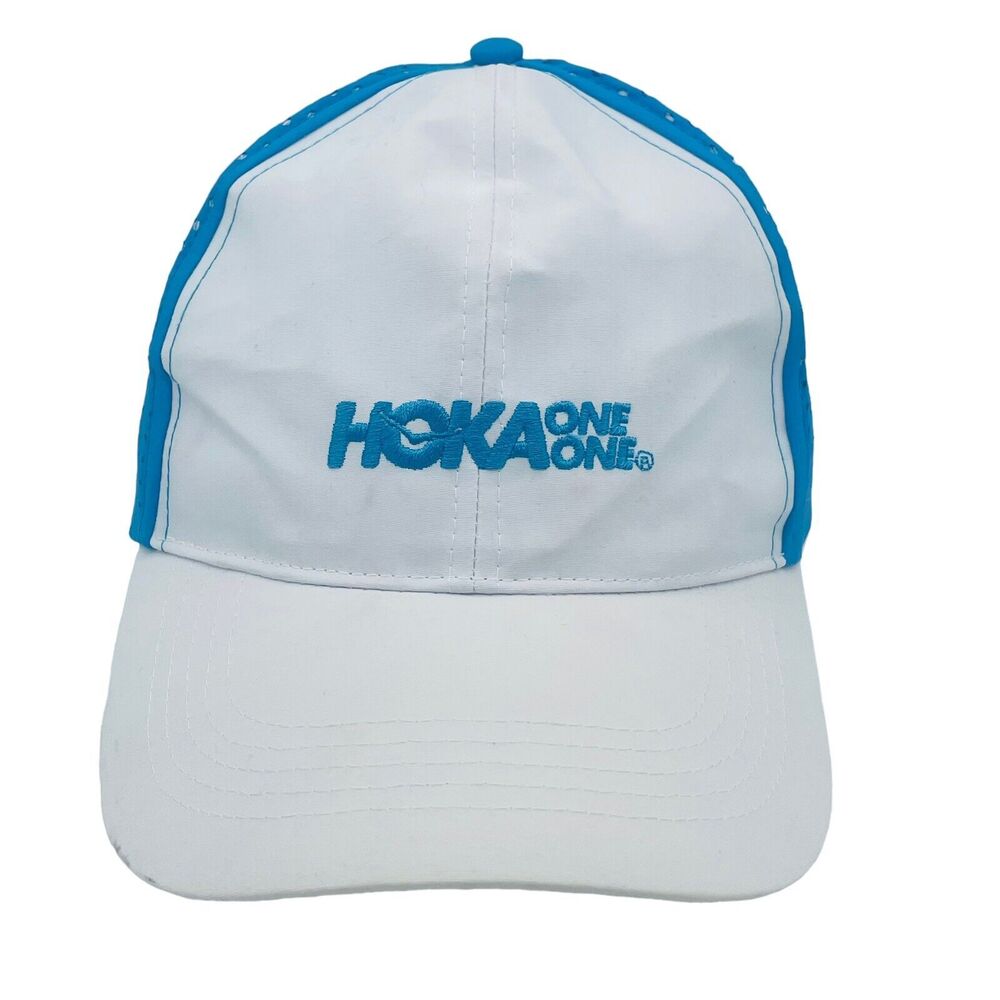 HOKA One One Trucker Hat Cap Mesh Strapback Time to Fly Blue White Running